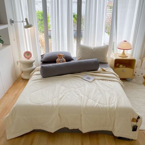 Bộ Chăn Chần Hè Đũi Mây MINIMASLIM Mềm Mát Chuẩn Gu – Full Set 5 Món Cao Cấp Cho Phòng Ngủ Hiện Đại 5PCLOUMIXSM8CLL