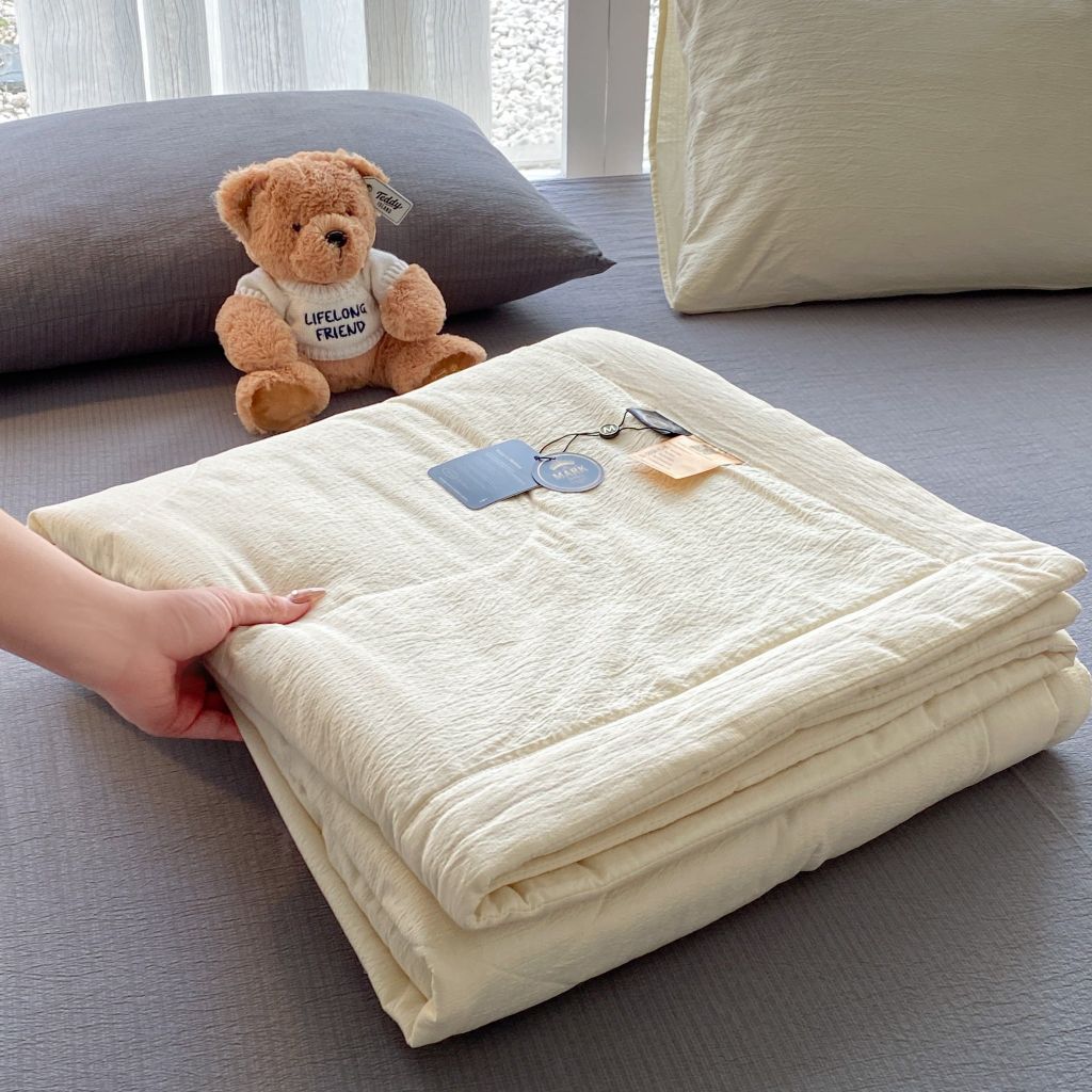 Bộ Chăn Chần Hè Đũi Mây MINIMASLIM Mềm Mát Chuẩn Gu – Full Set 5 Món Cao Cấp Cho Phòng Ngủ Hiện Đại 5PCLOUMIXSM8CLL