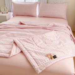 5Pcs Cotton Linen Summer Blanket | Mark Home Degin Bedding Set | ID 5PCSCOTLINMHOMEBAR07