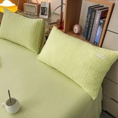 Set Chăn Ga Gối Cotton Đũi trần Mark Home