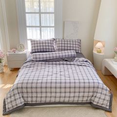 5Pcs Cotton Linen Summer Blanket | Mark Home Degin Bedding Set | ID 5PCSCOTLINMHOMEBAR02