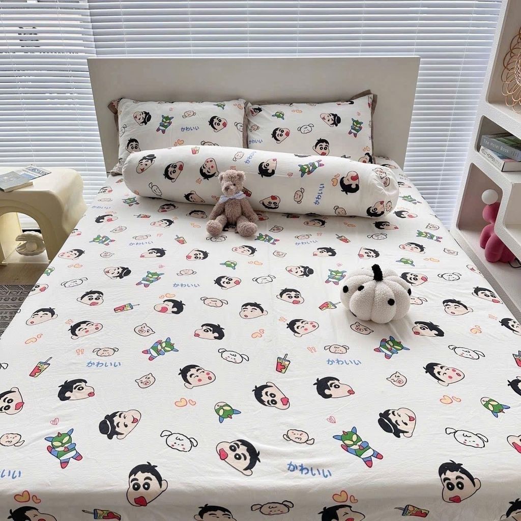 Bộ Vỏ Chăn Ga Gối Cotton Poly-Tim Nâu(KH vui lòng nhắn tin chân đệm)