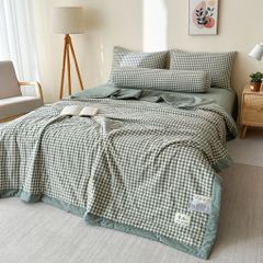 5Pcs Japan Linen |  New Colection  Bedsets Summer Blanket 230*200 Drap Freesize | ID jp025001