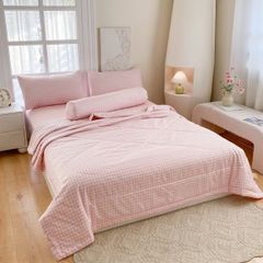 5Pcs Cotton Linen Summer Blanket | Mark Home Degin Bedding Set | ID 5PCSCOTLINMHOMEBAR07