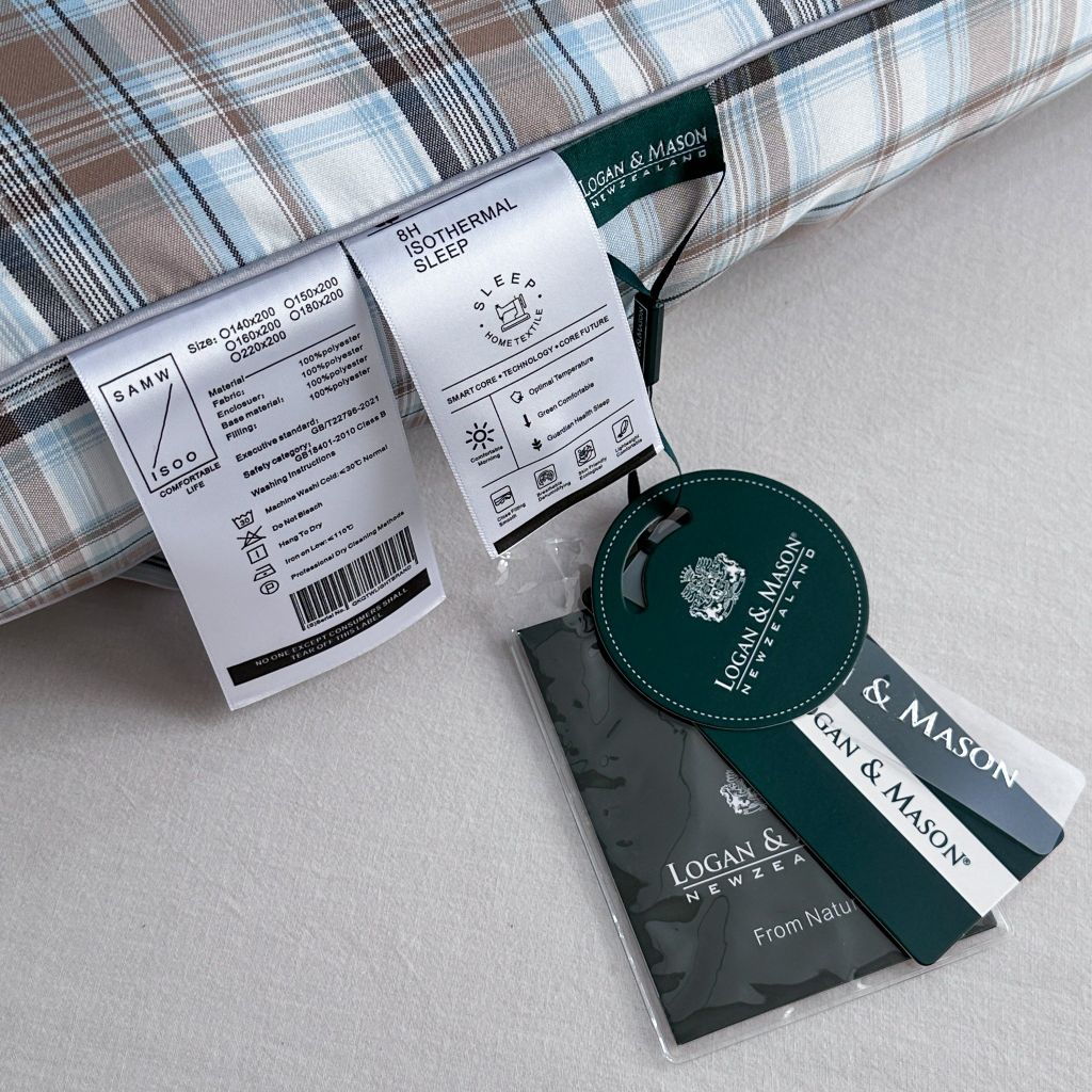 TOPPER KHÁCH SẠN | LOGAN & MASON HOTEL TOPPER EVERYDAY COMFORT | ID05 COLOR MODERN PLAID PATTERN