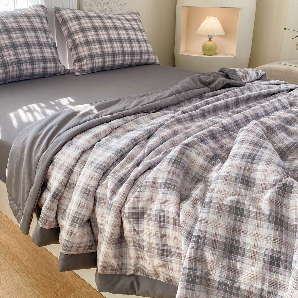 5Pcs Cotton Linen Summer Blanket | Mark Home Degin Bedding Set | ID 5PCSCOTLINMHOMEBAR02