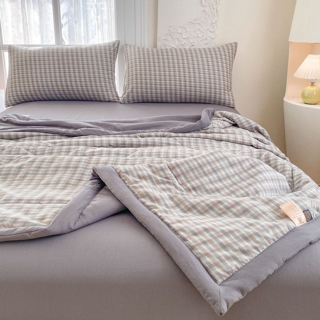 5Pcs Cotton Linen Summer Blanket | Mark Home Degin Bedding Set | ID 5PCSCOTLINMHOMEBAR03