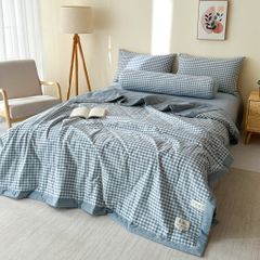 5Pcs Japan Linen |  New Colection  Bedsets Summer Blanket 230*200 Drap Freesize | ID jp025003