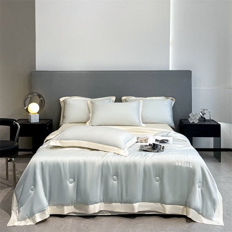 4Pcs Satin Babric | MinMin Standard Bedsets Summer Blanket | ID ALL12COL4PCSSFABRICMIN