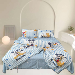 Bộ Chăn Ga Gối Chần hè Cotton Disney Home xinh xắn