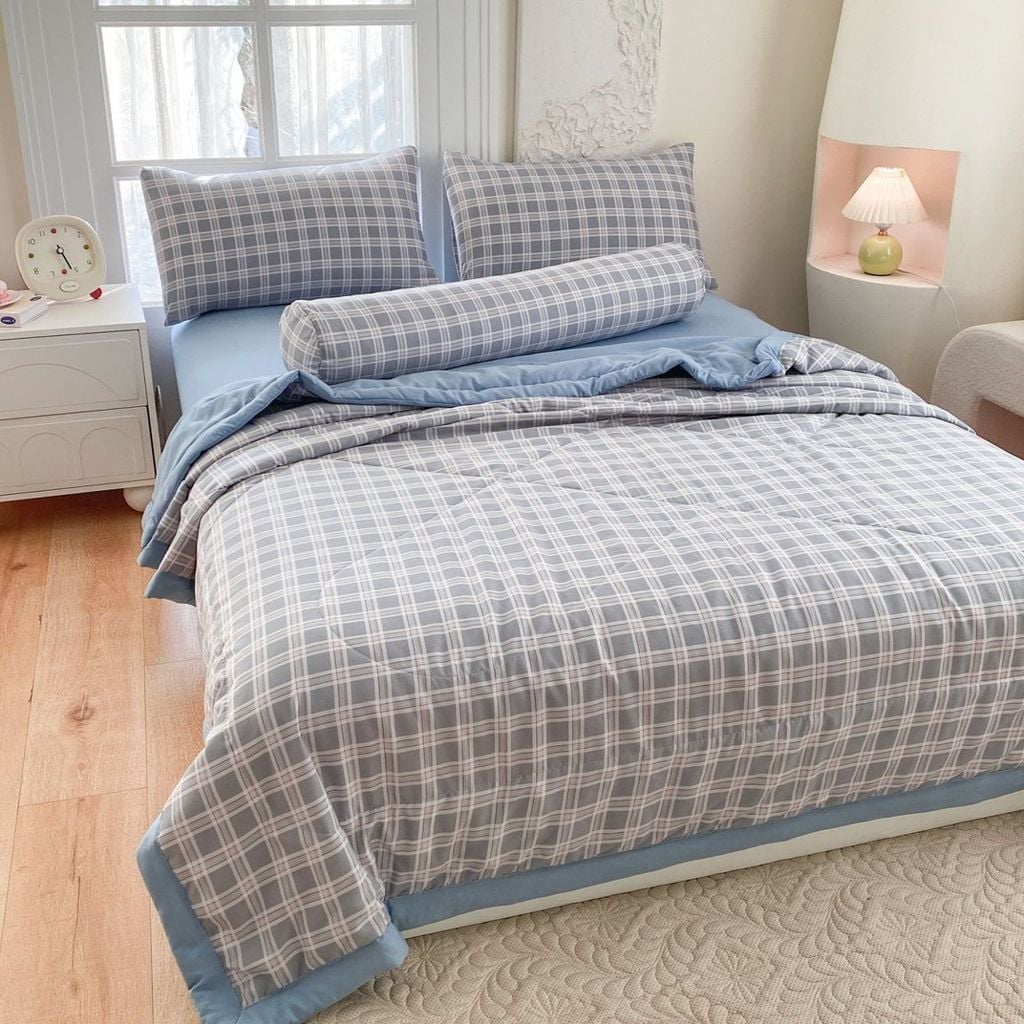 5Pcs Cotton Linen Summer Blanket | Mark Home Degin Bedding Set | ID 5PCSCOTLINMHOMEBAR05