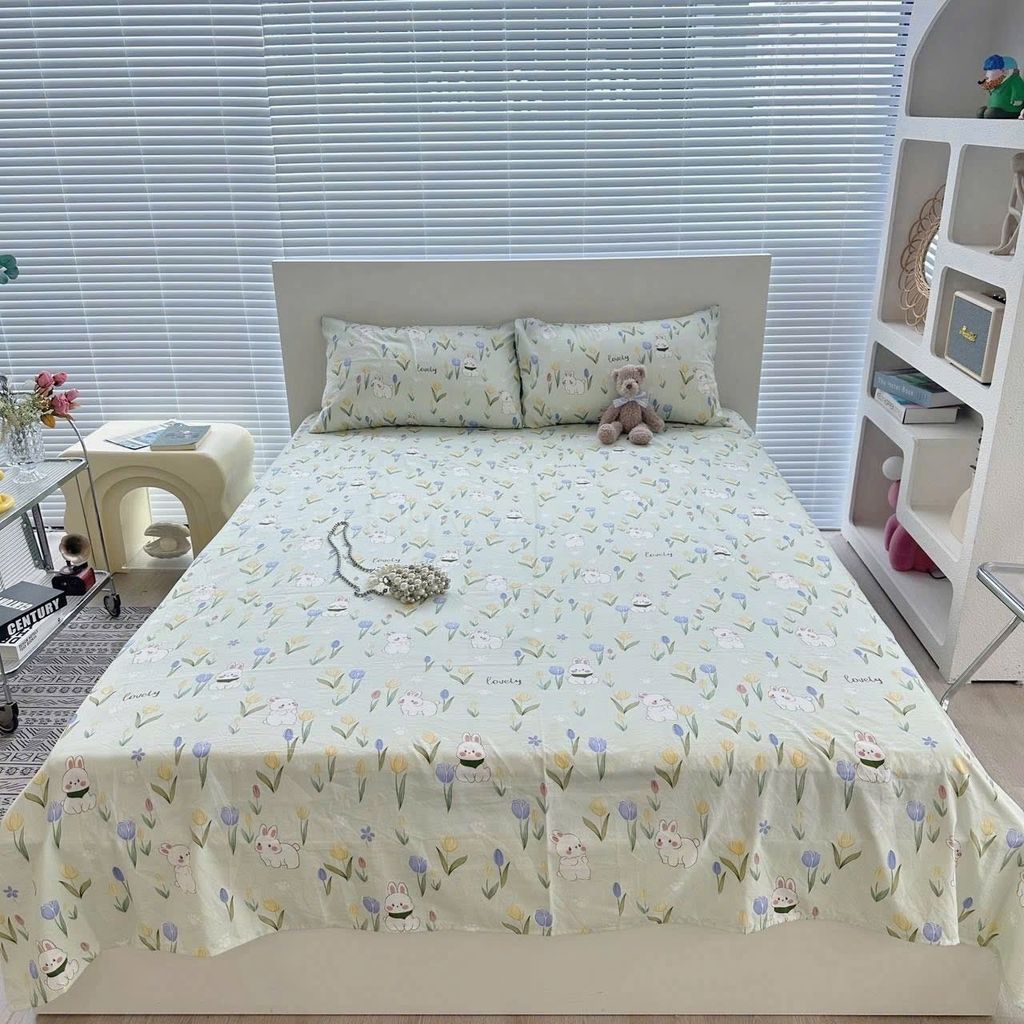 Bộ Vỏ Chăn Ga Gối Cotton Poly-Tim Nâu(KH vui lòng nhắn tin chân đệm)