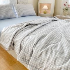 5Pcs Cotton Linen Summer Blanket | Mark Home Degin Bedding Set | ID 5PCSCOTLINMHOMEBAR04