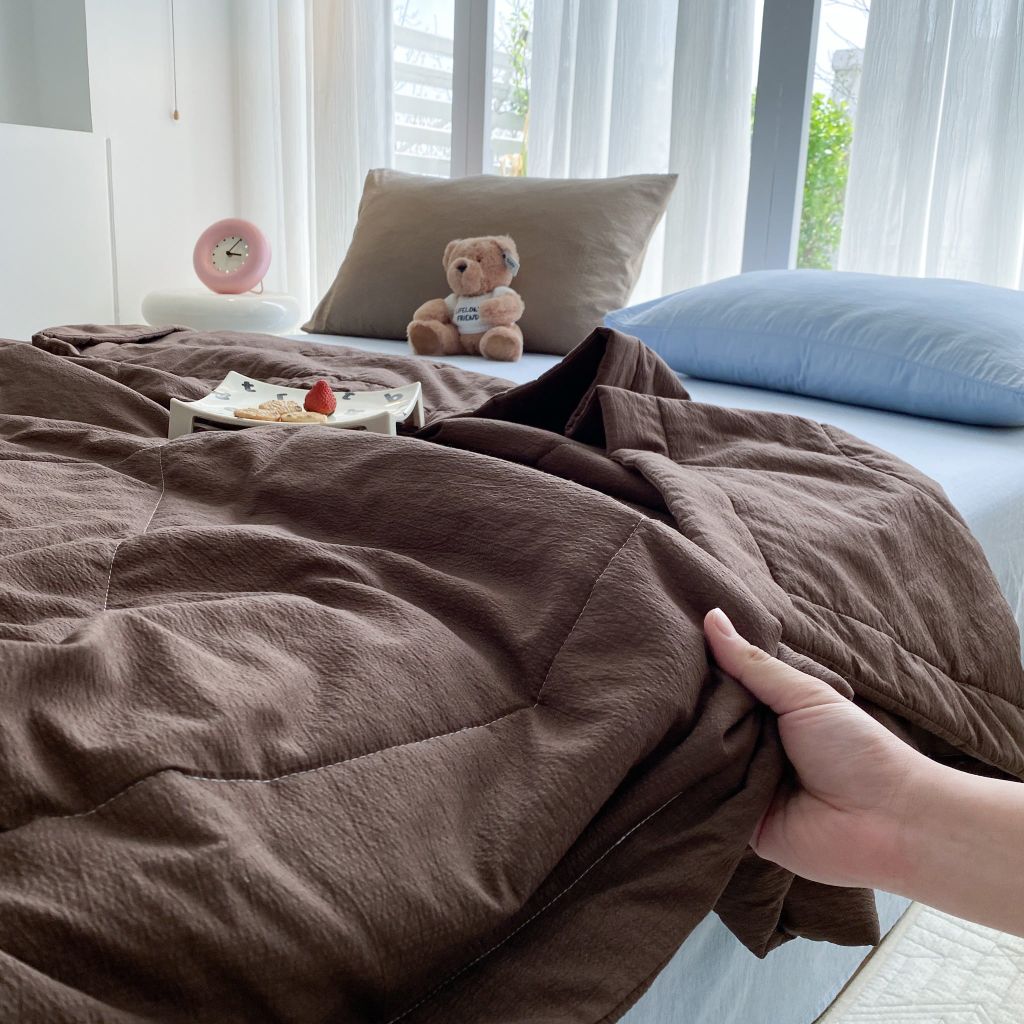Bộ Chăn Chần Hè Đũi Mây MINIMASLIM Mềm Mát Chuẩn Gu – Full Set 5 Món Cao Cấp Cho Phòng Ngủ Hiện Đại 5PCLOUMIXSM8CLL