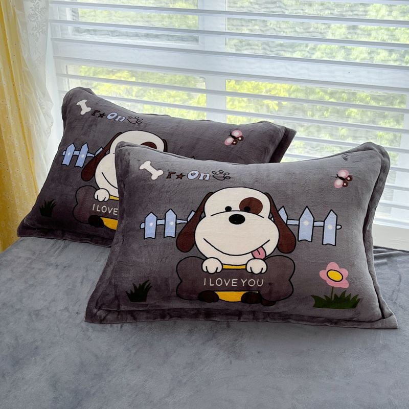 Set 4 Món Nỉ Nhung 200gr hình in 3D Turn On I Love U