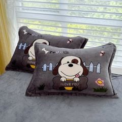 Set 4 Món Nỉ Nhung 200gr hình in 3D Turn On I Love U