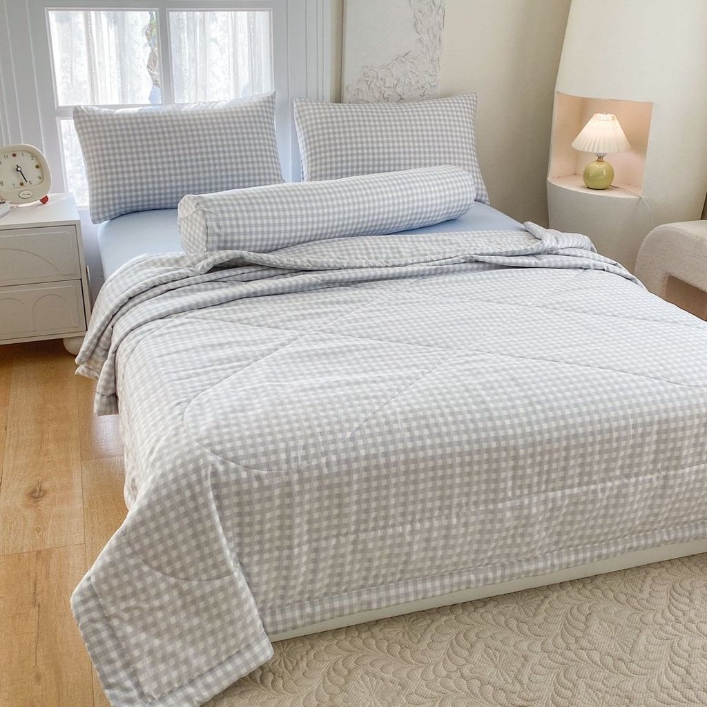 5Pcs Cotton Linen Summer Blanket | Mark Home Degin Bedding Set | ID 5PCSCOTLINMHOMEBAR04