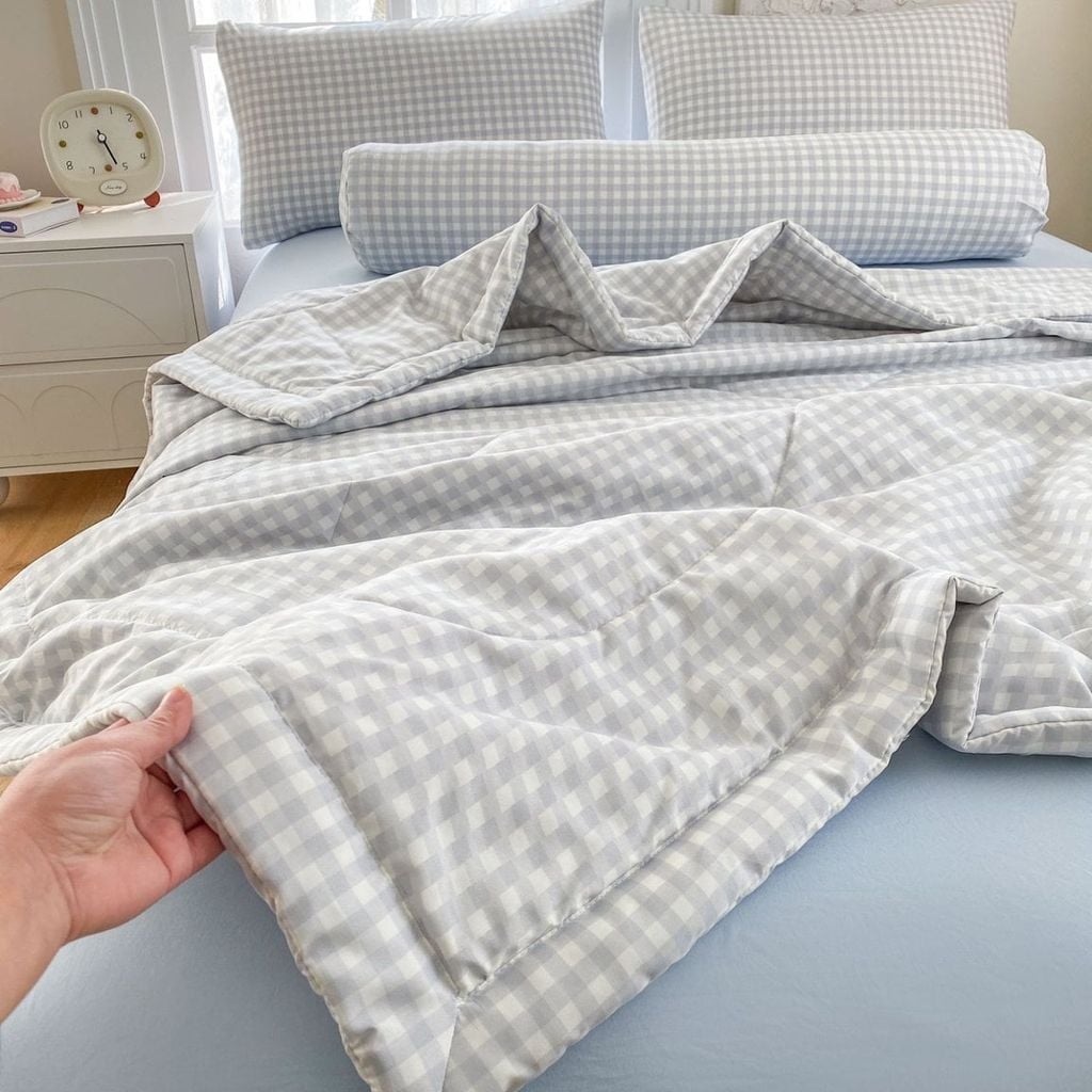 5Pcs Cotton Linen Summer Blanket | Mark Home Degin Bedding Set | ID 5PCSCOTLINMHOMEBAR04