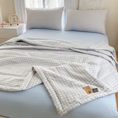 5Pcs Cotton Linen Summer Blanket | Mark Home Degin Bedding Set | ID 5PCSCOTLINMHOMEBAR04