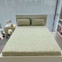 Bộ Vỏ Chăn Ga Gối Cotton Poly-Tim Nâu(KH vui lòng nhắn tin chân đệm)