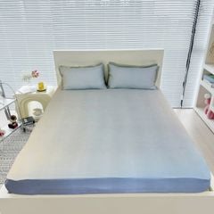 Bộ Vỏ Chăn Ga Gối Cotton Poly-Tim Nâu(KH vui lòng nhắn tin chân đệm)