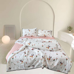 Bộ Chăn Ga Gối Chần hè Cotton Disney Home xinh xắn