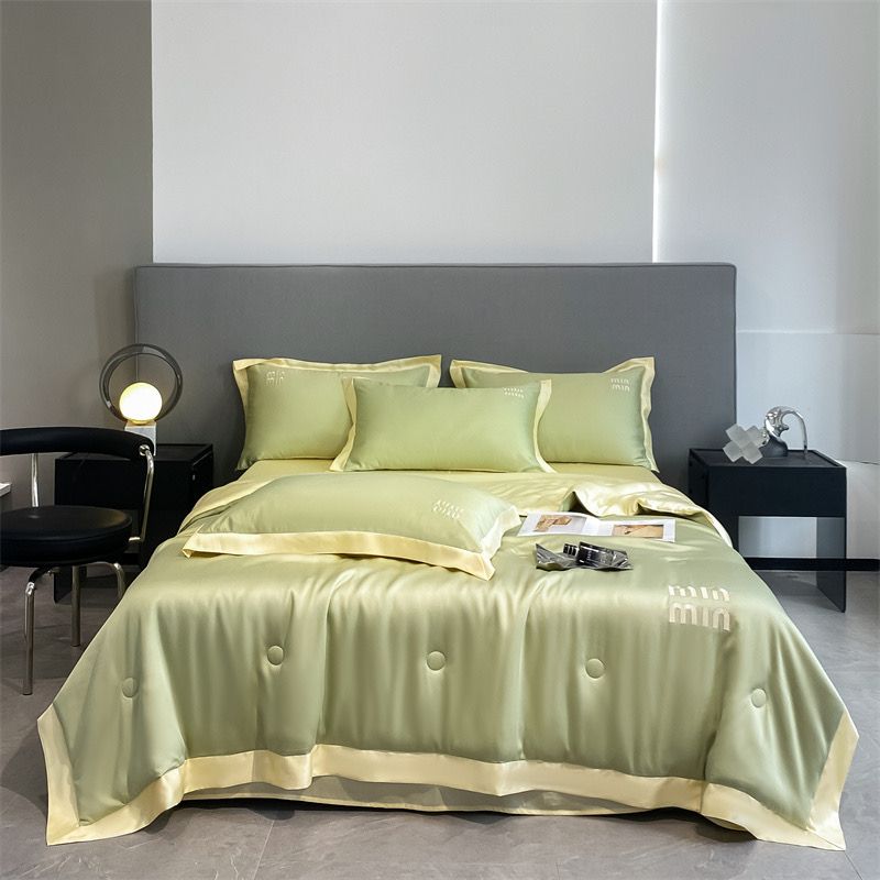 4Pcs Satin Babric | MinMin Standard Bedsets Summer Blanket | ID ALL12COL4PCSSFABRICMIN
