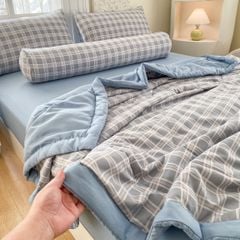 5Pcs Cotton Linen Summer Blanket | Mark Home Degin Bedding Set | ID 5PCSCOTLINMHOMEBAR05