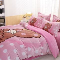 Set 4 Món Nỉ Nhung 200gr hình in 3D Bear Milk Tea