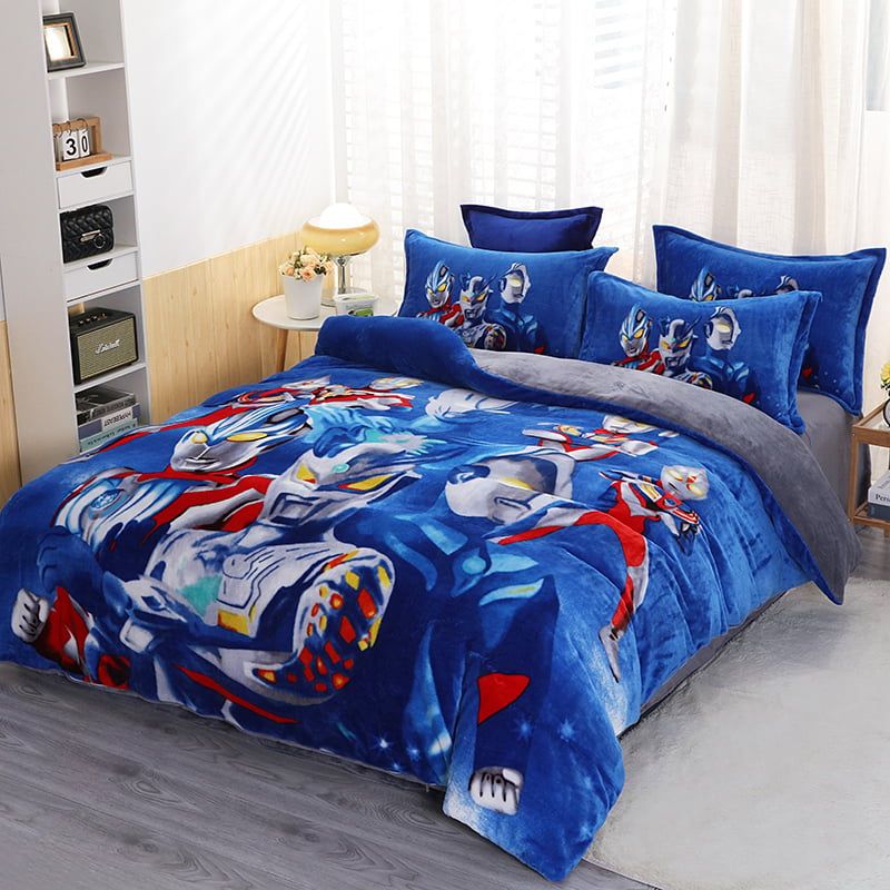 Set 4 Món Nỉ Nhung 200gr hình in 3D Supper ElecticMan