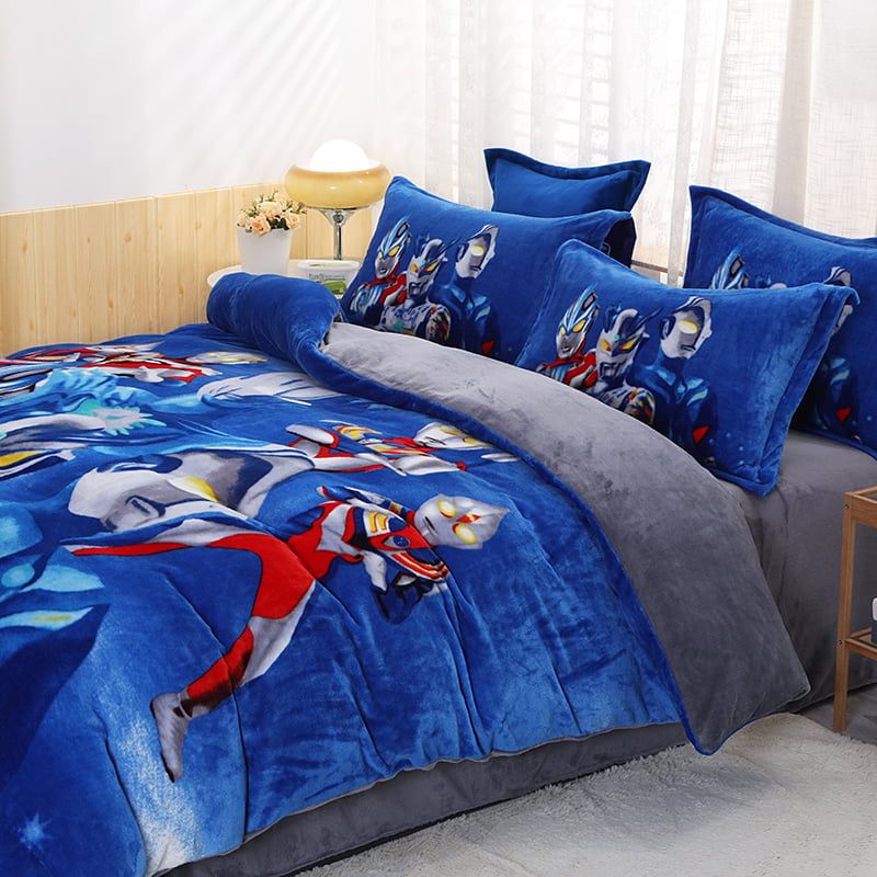 Set 4 Món Nỉ Nhung 200gr hình in 3D Supper ElecticMan