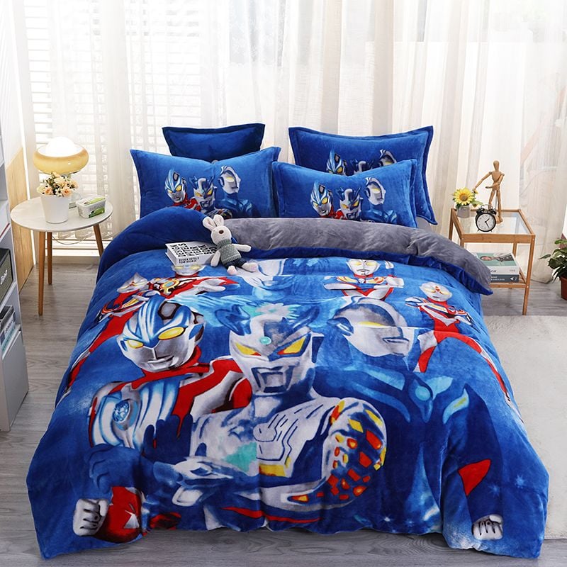 Set 4 Món Nỉ Nhung 200gr hình in 3D Supper ElecticMan