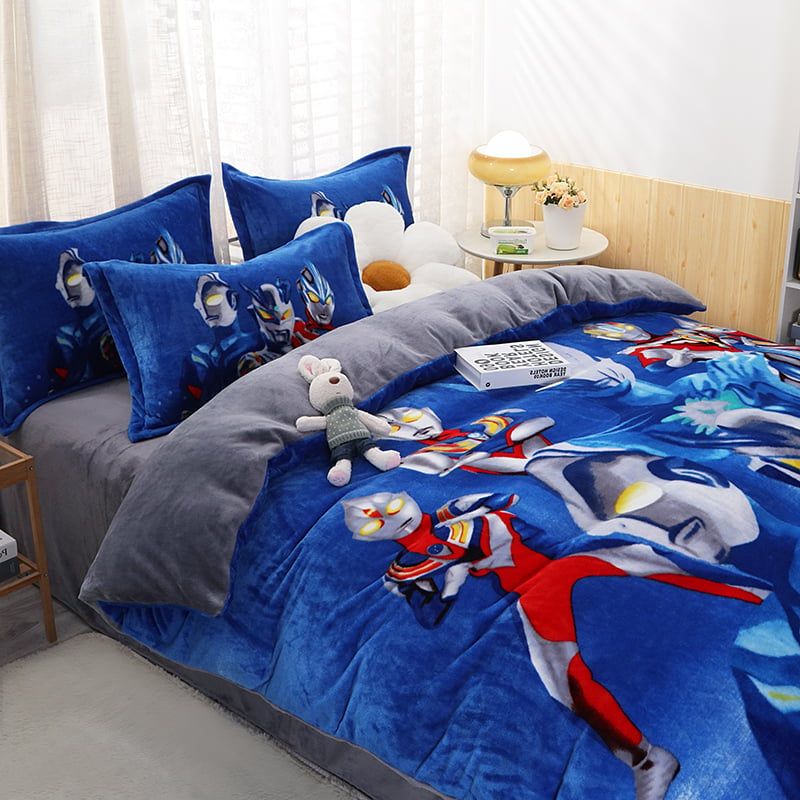 Set 4 Món Nỉ Nhung 200gr hình in 3D Supper ElecticMan