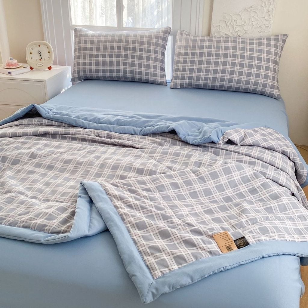 5Pcs Cotton Linen Summer Blanket | Mark Home Degin Bedding Set | ID 5PCSCOTLINMHOMEBAR05