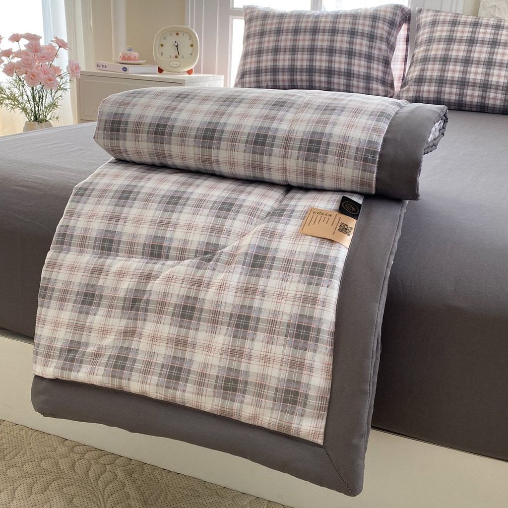 5Pcs Cotton Linen Summer Blanket | Mark Home Degin Bedding Set | ID 5PCSCOTLINMHOMEBAR02