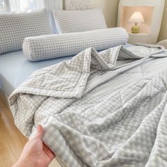 5Pcs Cotton Linen Summer Blanket | Mark Home Degin Bedding Set | ID 5PCSCOTLINMHOMEBAR04