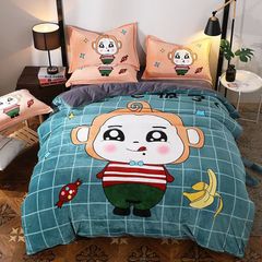 Set 4 Món Nỉ Nhung 200gr hình in 3D Carton 16 Color Beautiful