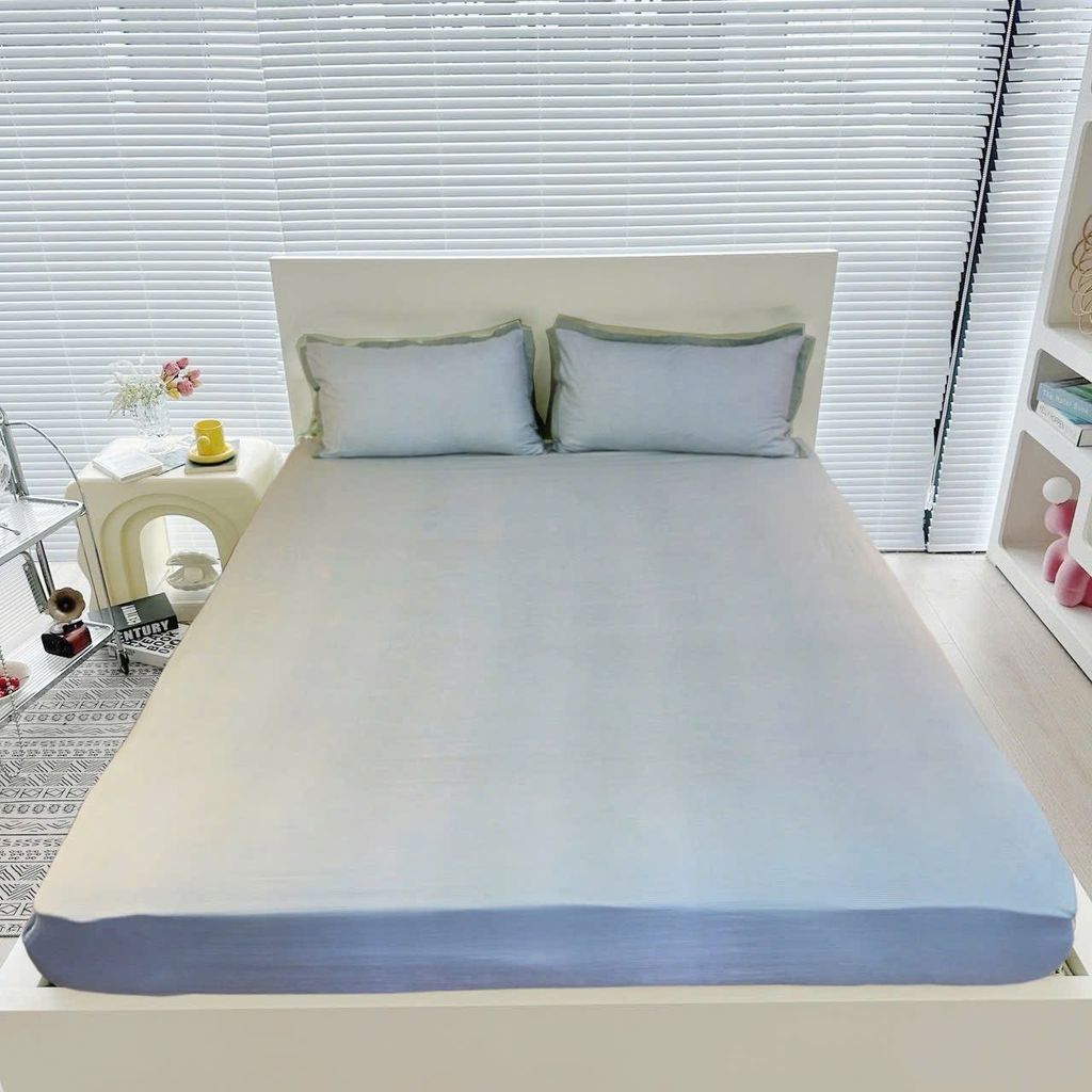 Bộ Vỏ Chăn Ga Gối Cotton Poly-Tim Nâu(KH vui lòng nhắn tin chân đệm)