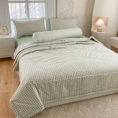 5Pcs Cotton Linen Summer Blanket | Mark Home Degin Bedding Set | ID 5PCSCOTLINMHOMEBAR06