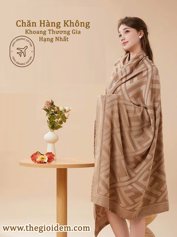 Chăn Hàng Không size 120*190cm BeigeFrank