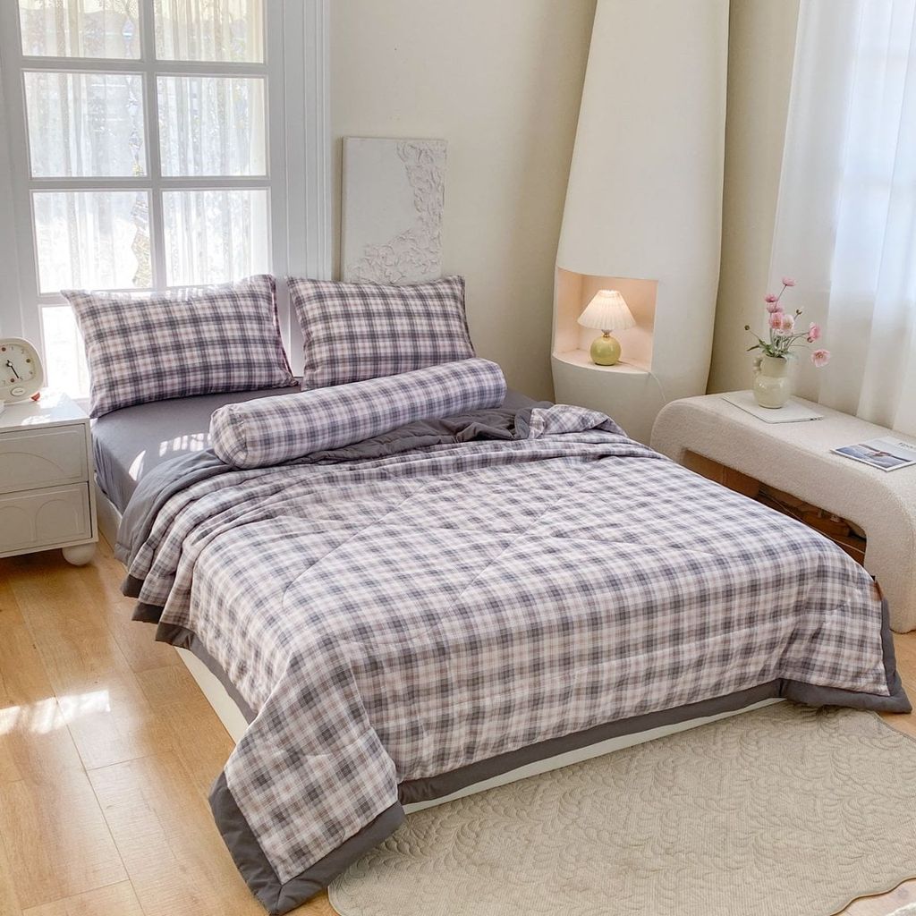 5Pcs Cotton Linen Summer Blanket | Mark Home Degin Bedding Set | ID 5PCSCOTLINMHOMEBAR02