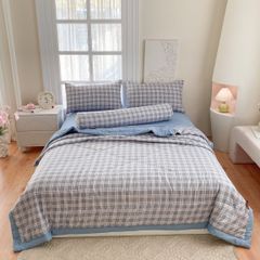 5Pcs Cotton Linen Summer Blanket | Mark Home Degin Bedding Set | ID 5PCSCOTLINMHOMEBAR05