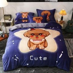 Set 4 Món Nỉ Nhung 200gr hình in 3D Supper Star