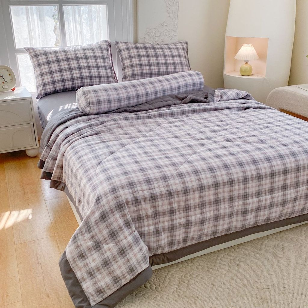 5Pcs Cotton Linen Summer Blanket | Mark Home Degin Bedding Set | ID 5PCSCOTLINMHOMEBAR02