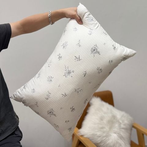 Ruột Gối Bông Đậu Cotton Đũi của nhà MARK HOME size 48*74cm Hoa cỏ