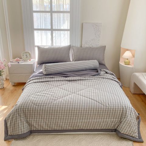 5Pcs Cotton Linen Summer Blanket | Mark Home Degin Bedding Set | ID 5PCSCOTLINMHOMEBAR03