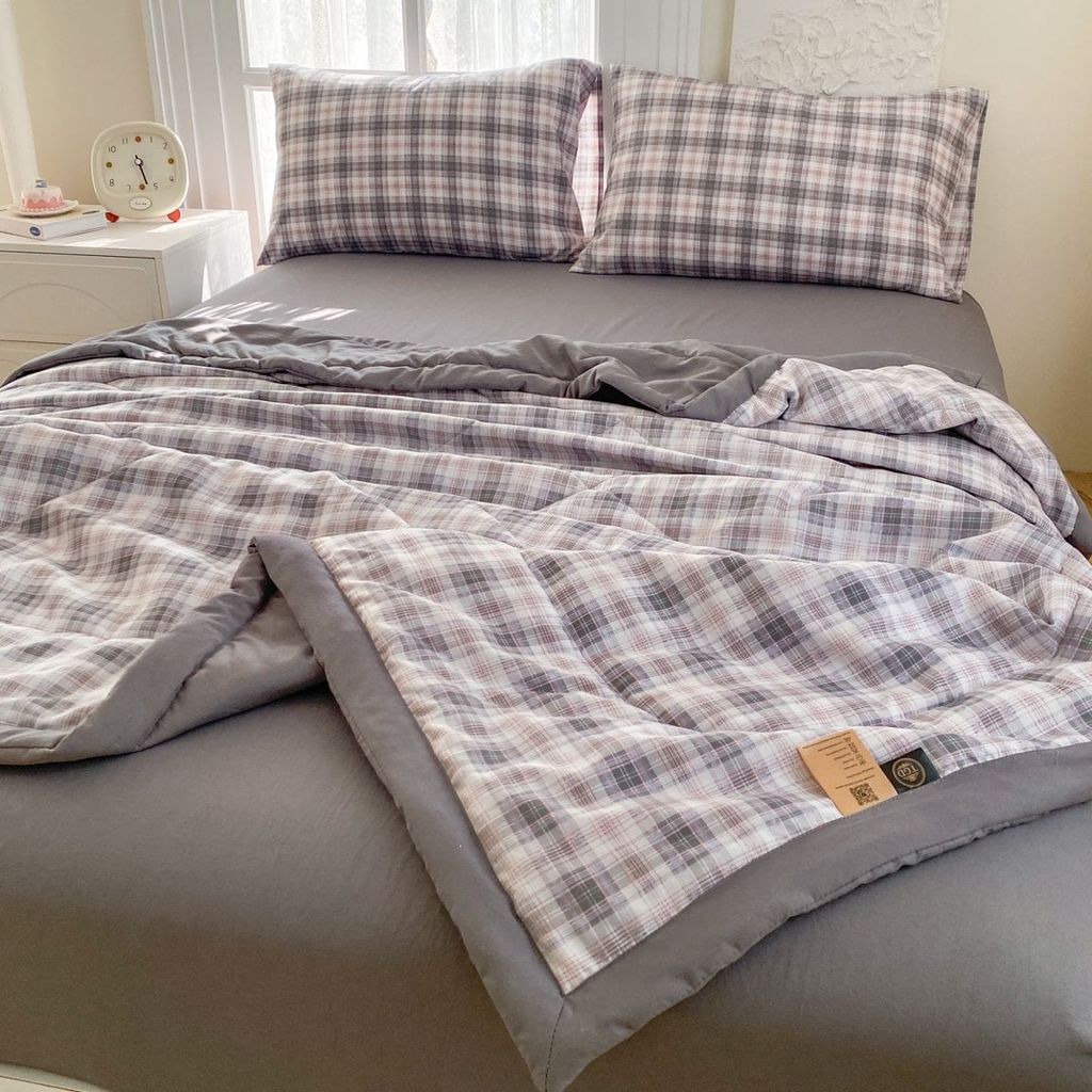 5Pcs Cotton Linen Summer Blanket | Mark Home Degin Bedding Set | ID 5PCSCOTLINMHOMEBAR02