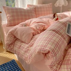 4Pcs Cotton Muslin Triple Layer | Set Cotton Linen 3 Lớp Bed Set | ID 4PCSGACCTALL918COL