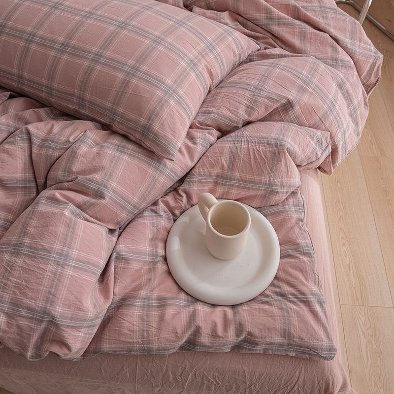 4Pcs Japan Linen |  Standard size duvet cover Bedding Set Drap Freesize | ID CL4P025COV006