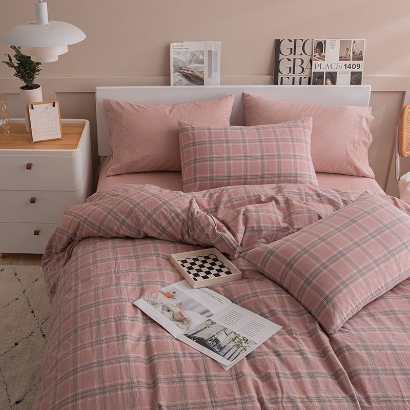 4Pcs Japan Linen |  Standard size duvet cover Bedding Set Drap Freesize | ID CL4P025COV006